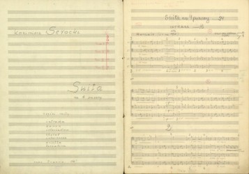 Manuscript of Suite for 4 trombones