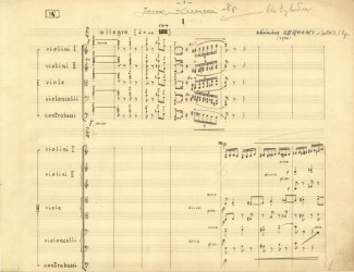 Manuscript of Sinfonietta